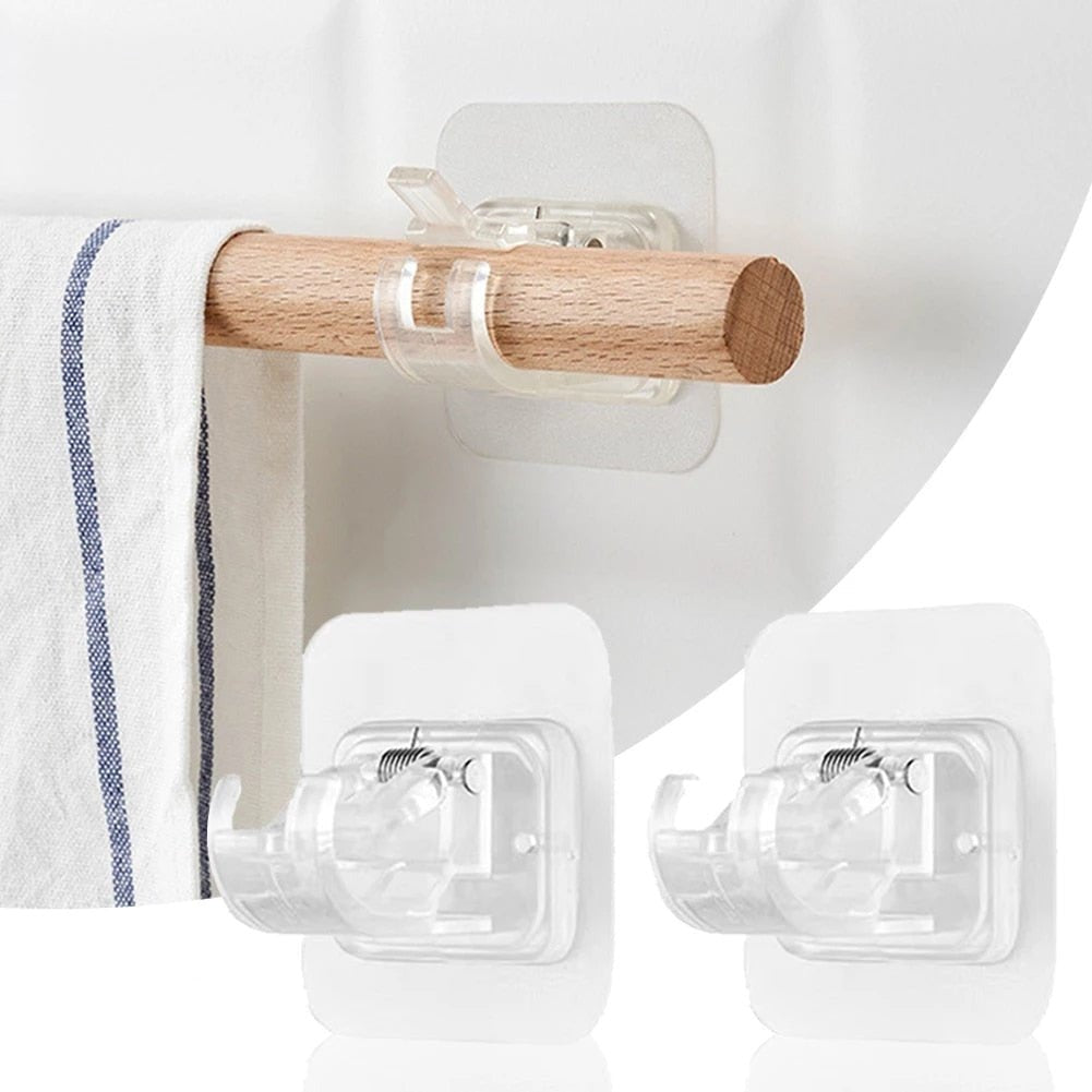 תמיכה דבקית ללא חור עבור מוט וילון (x8)