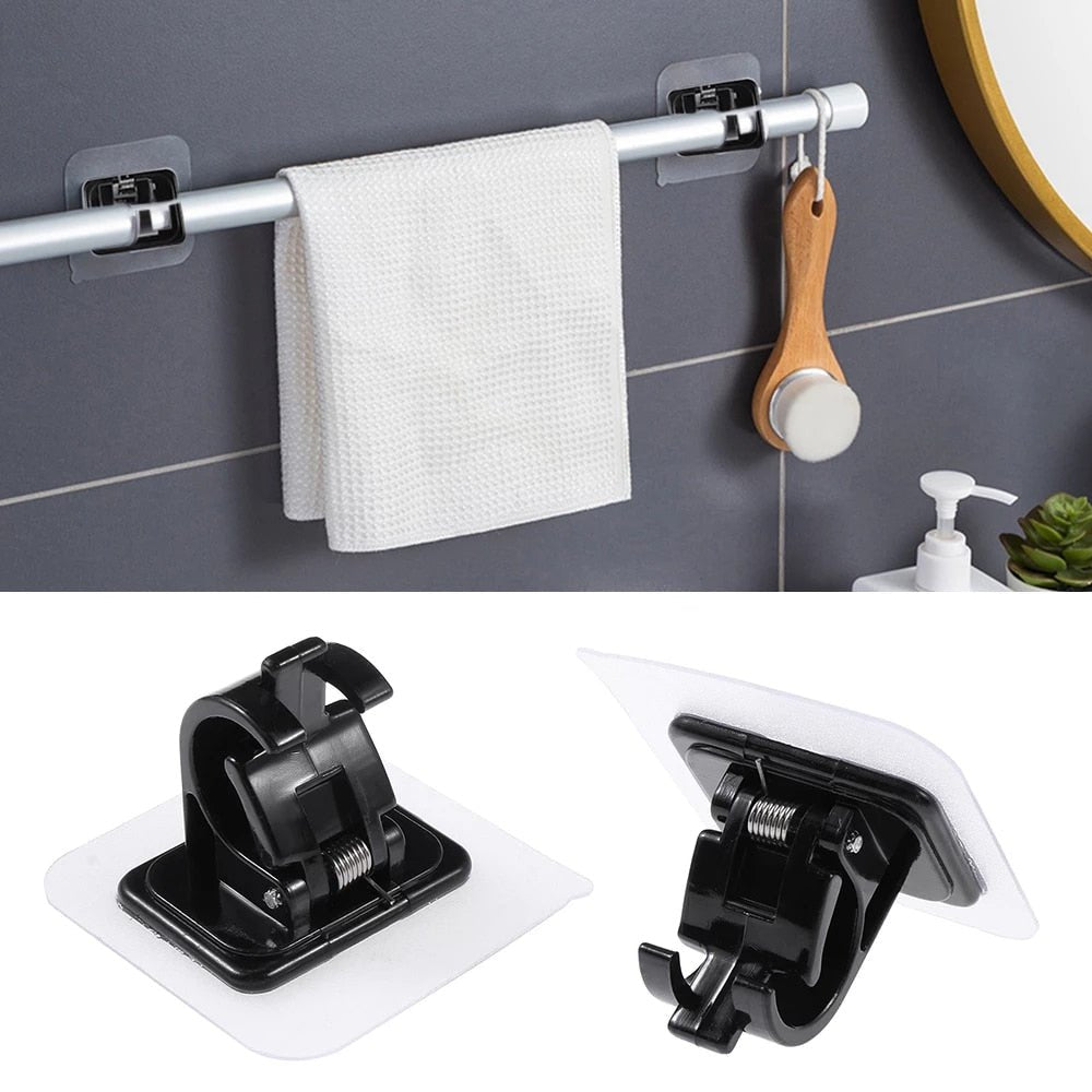 תמיכה דבקית ללא חור עבור מוט וילון (x8)