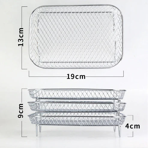 Paniers empilables pour cuisson homogène à l'air (x3)