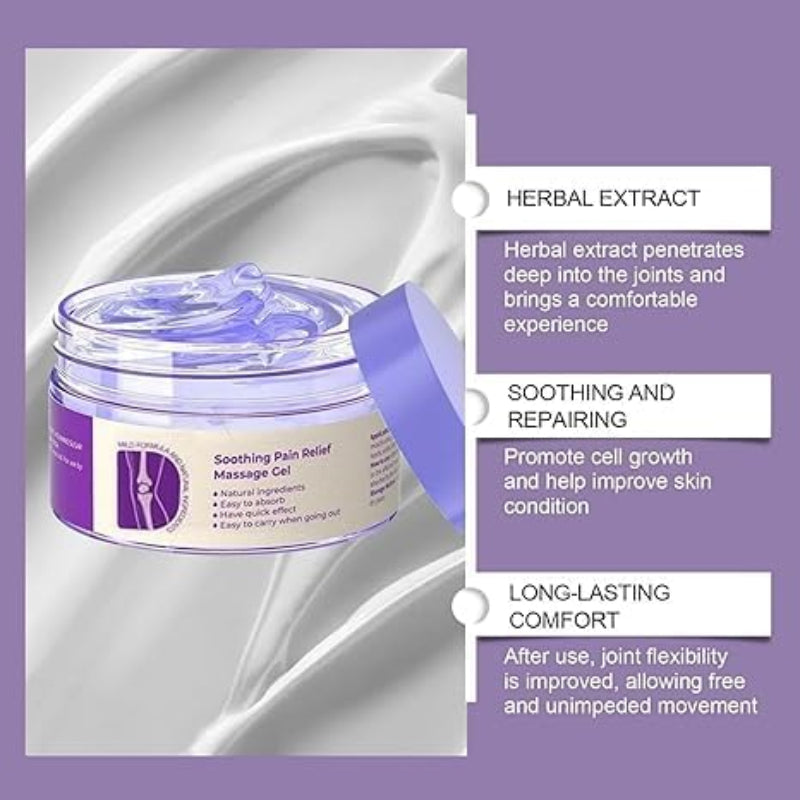 Natural soothing gel to relieve pain and tension
