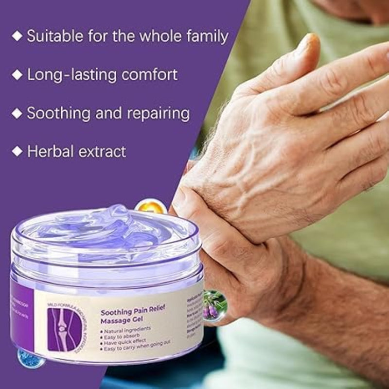 Natural soothing gel to relieve pain and tension