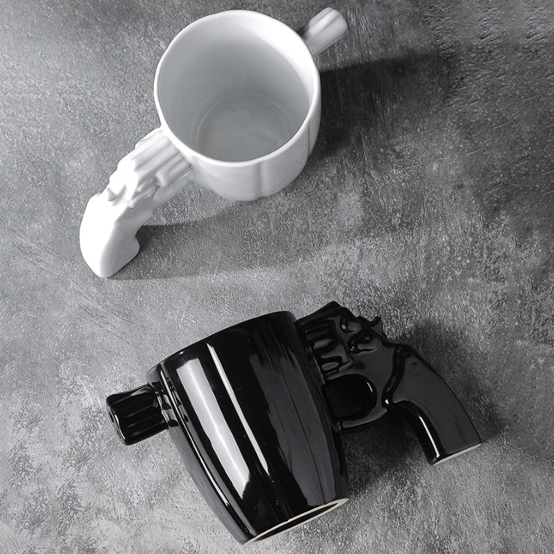 Ultra original design mug with a gun handle