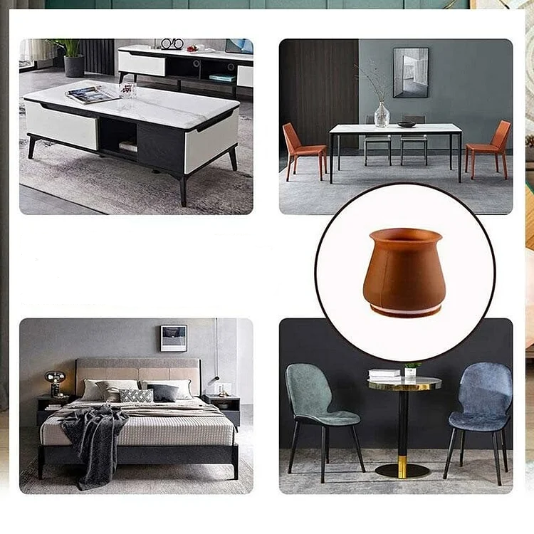 Proteja os seus pisos com estes protetores de silicone para pés de móveis (x16)