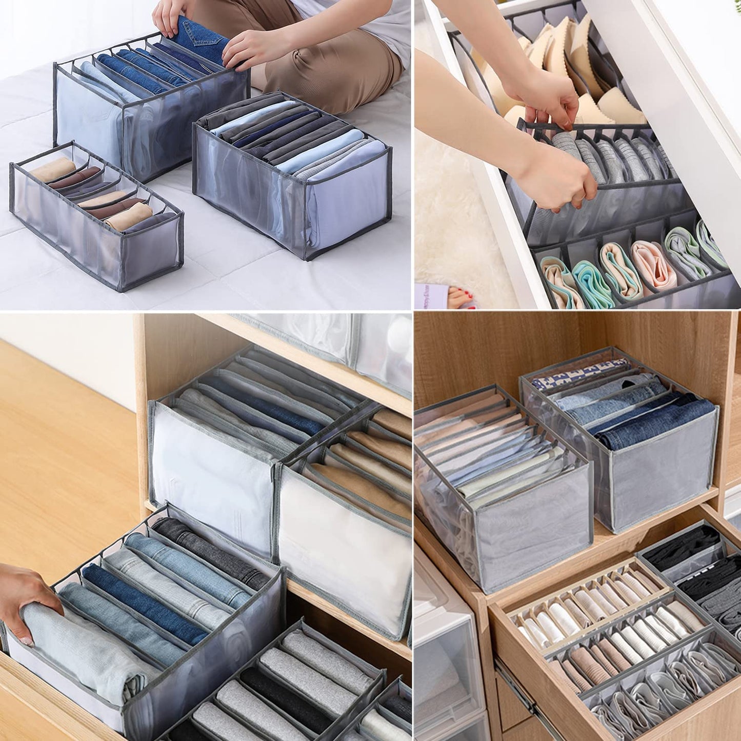 Kit de caixas de arrumação para organizar as suas gavetas (x3)