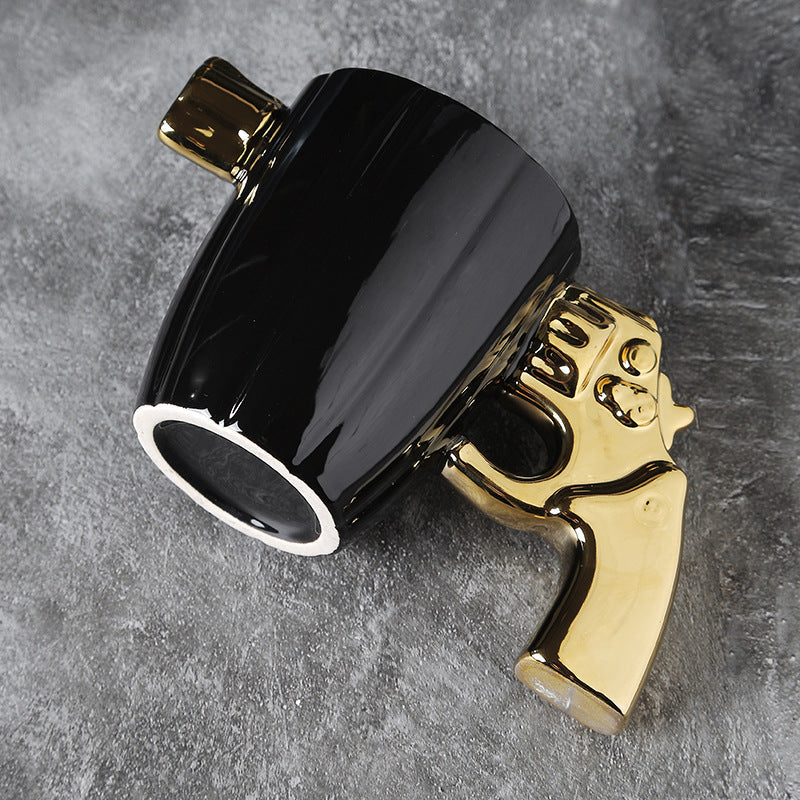 Ultra original design mug with a gun handle