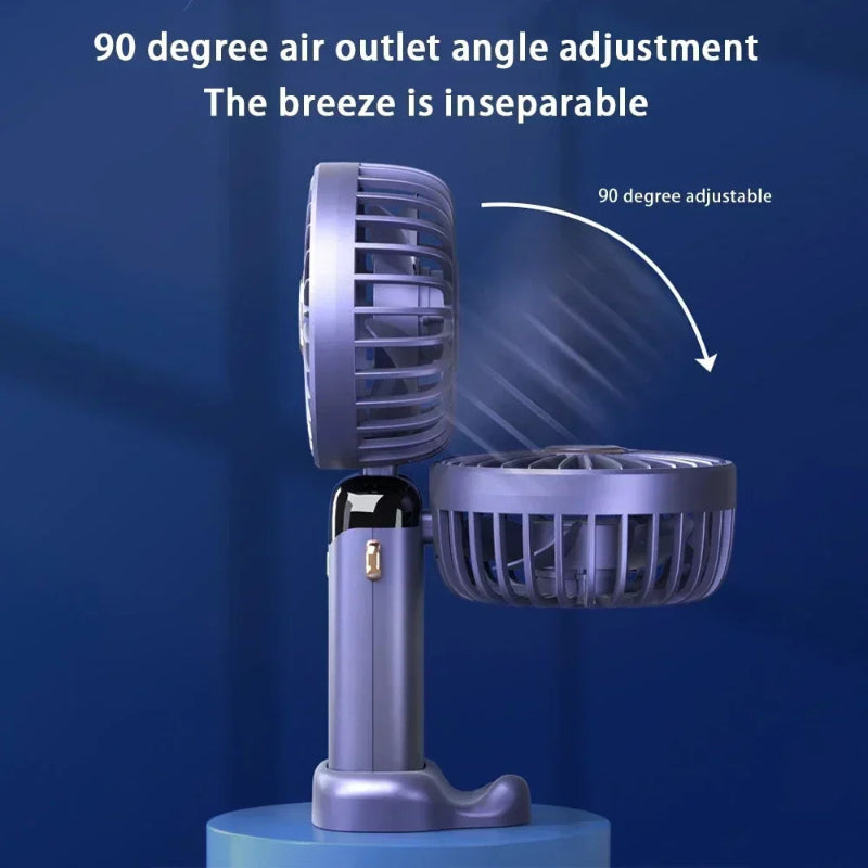 Kraftvoller Mini-Ventilator mit intelligentem LED-Display