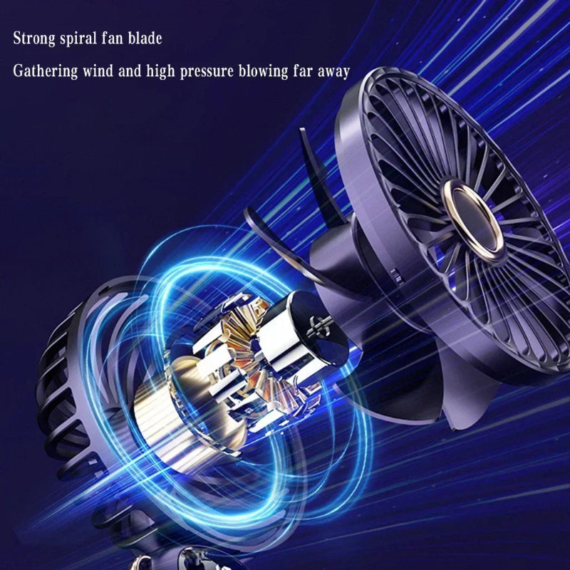 Powerful mini fan with smart LED display