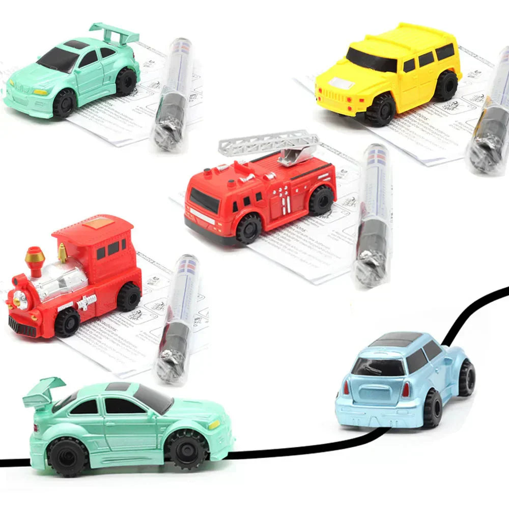 El coche mágico que sigue tus dibujos como por arte de magia