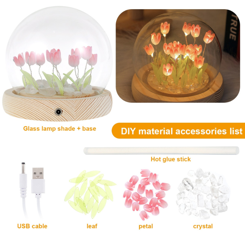 Lampe DIY tulipe à monter – Douce lumière florale