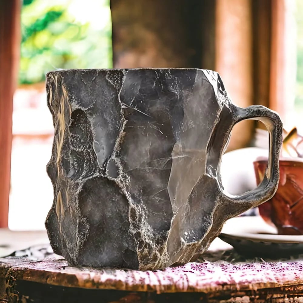 Kávový hrnek z minerálního krystalu – přírodní elegance
