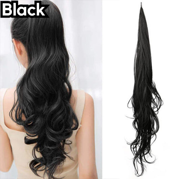 Extensão de rabo de cavalo glamouroso para um look chique