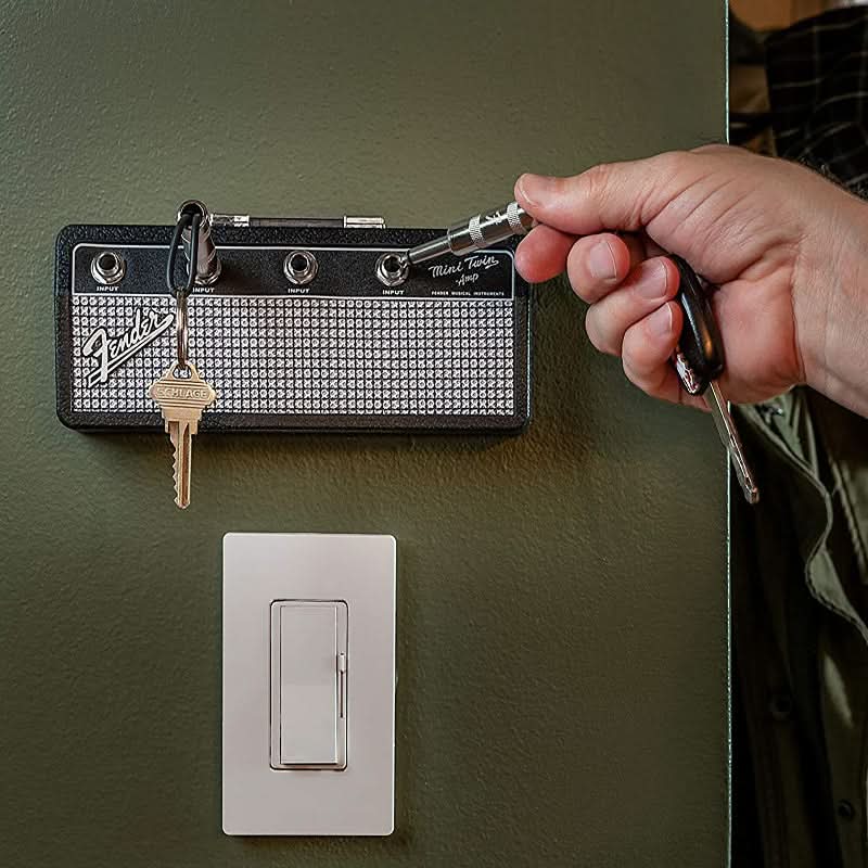 Store your keys in style with a rock keychain 