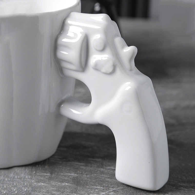 Ultra original design mug with a gun handle 