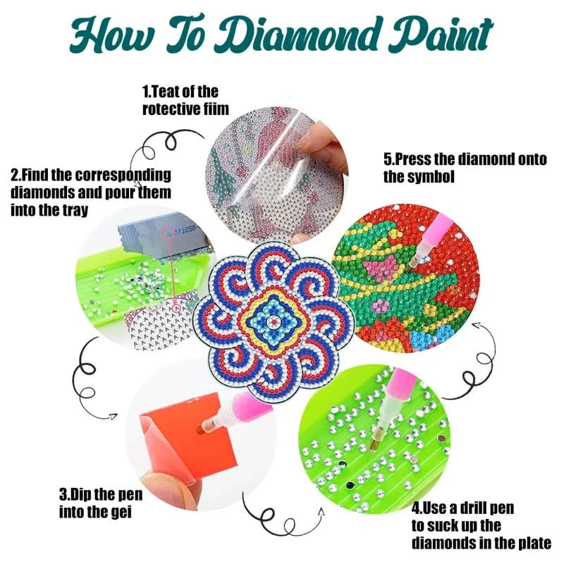 Set de posavasos DIY con strass 