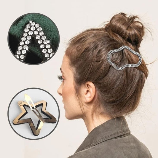 Grampas de cabelo elegantes e brilhantes (x4)