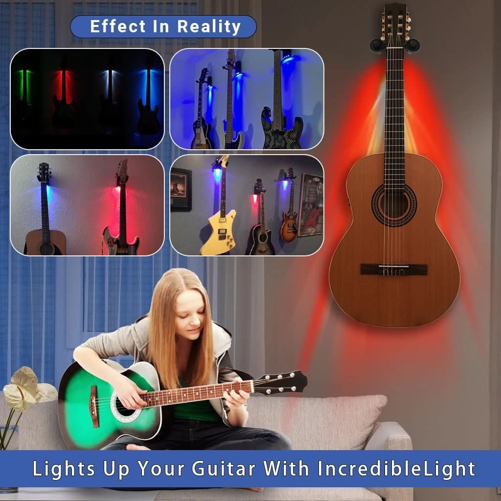 دعم LED للجدار للجيتار – أضئ آلتك 