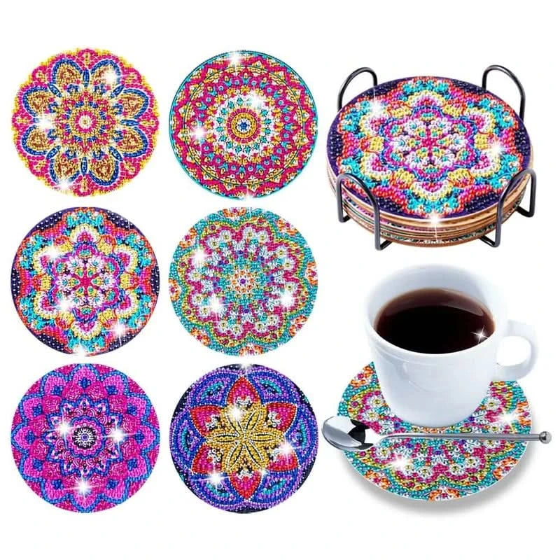 Set de posavasos DIY con strass 