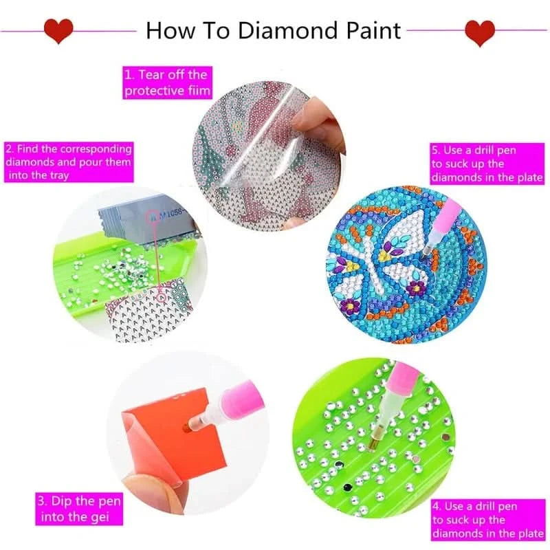 Set de posavasos DIY con strass 