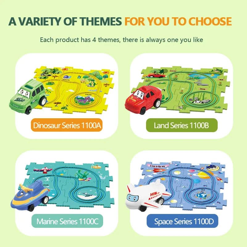 Oktatási kör-puzzle elektromos járművekkel 