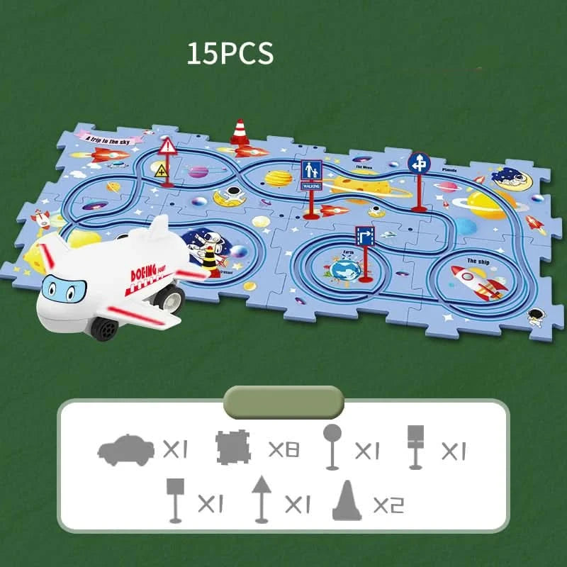 Oktatási kör-puzzle elektromos járművekkel 