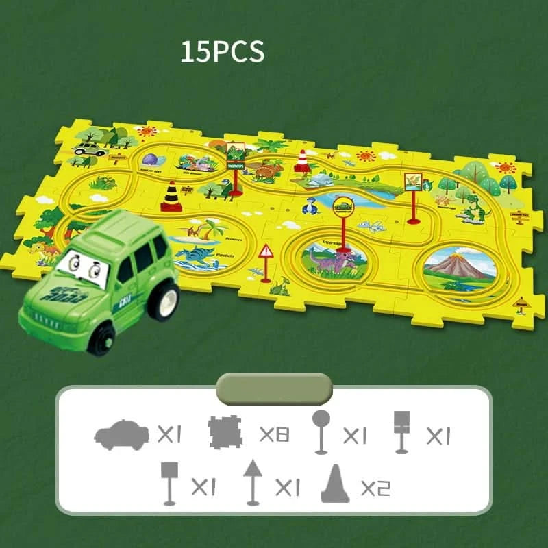 Oktatási kör-puzzle elektromos járművekkel 
