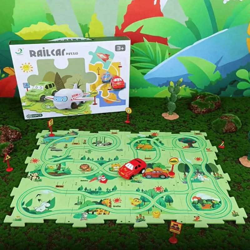 Oktatási kör-puzzle elektromos járművekkel 