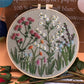 Kit de bordado floral para trabalhos manuais 