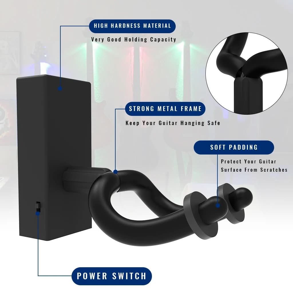 دعم LED للجدار للجيتار – أضئ آلتك 