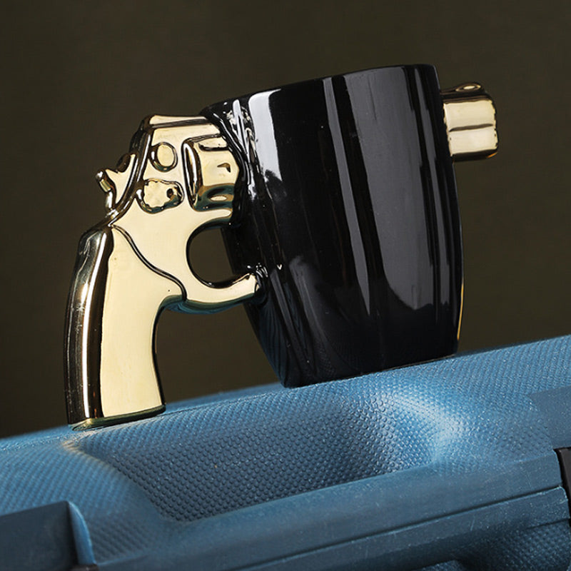 Ultra original design mug with a gun handle 