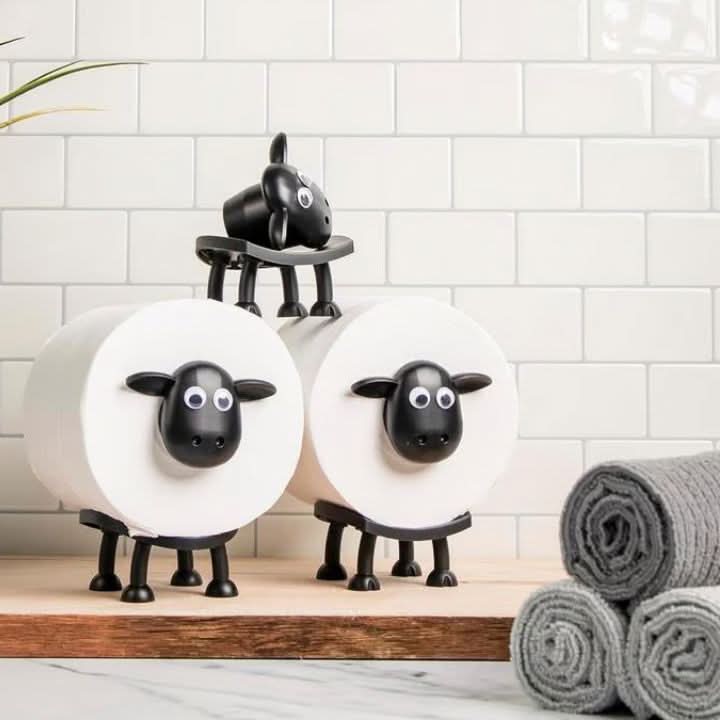 Toiletpapirholder i form af en får 