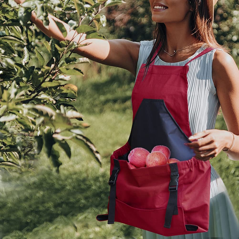 Praktische Garten-Schürze mit großer Ernte-Tasche 