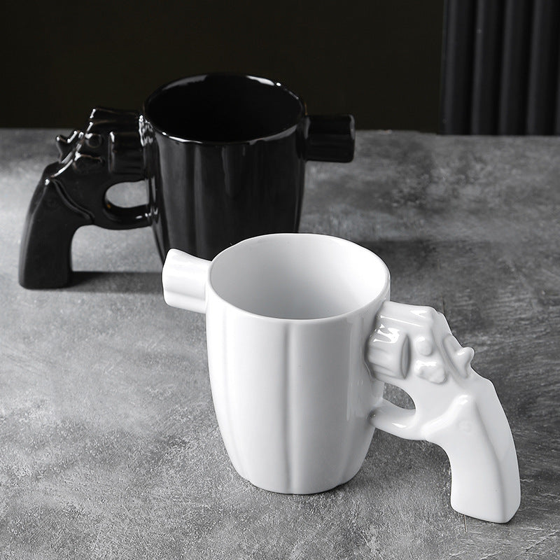 Ultra original design mug with a gun handle 