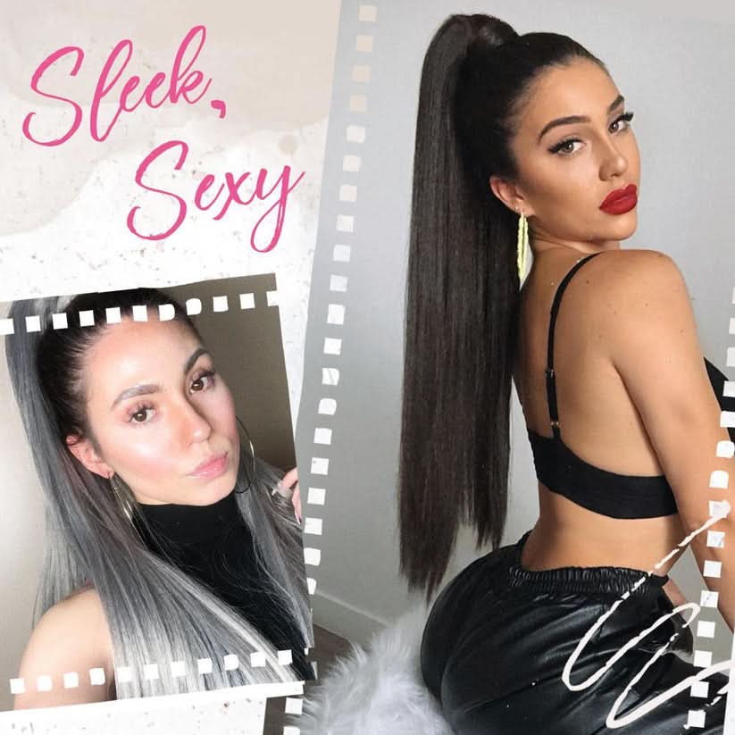 Glamorous ponytail extension for a chic look 