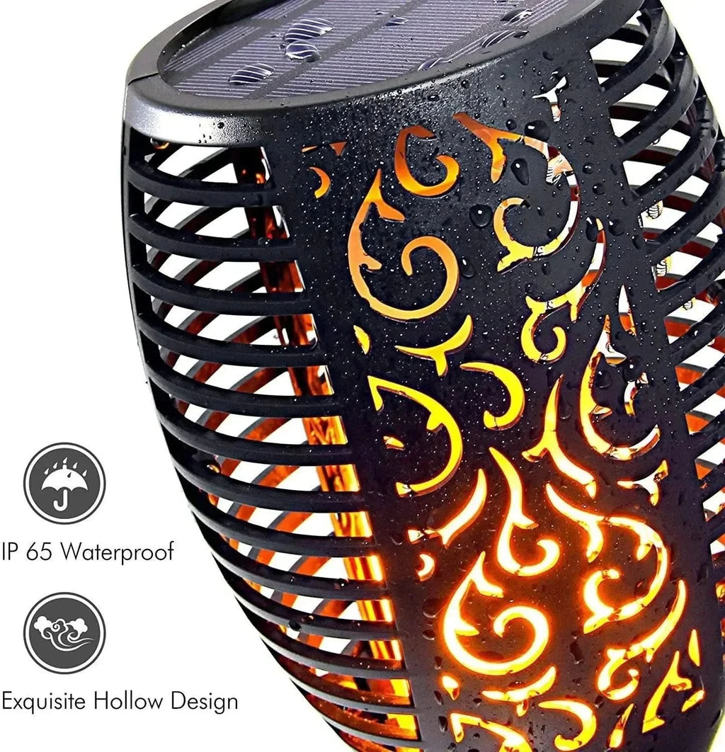 LED solcellelampe – Realistisk flamme uten ild 