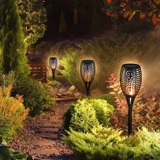 مصباح شمسية LED – لهب واقعي بدون نار 