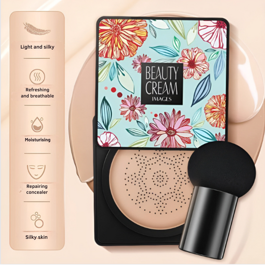 CC crema cushion con aplicador en forma de hongo 