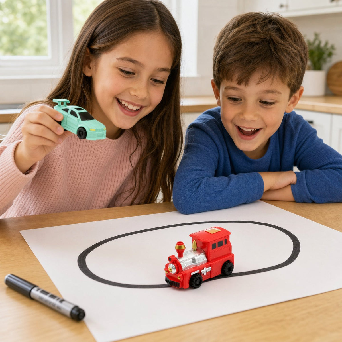 O carro mágico que segue seus desenhos como por mágica 