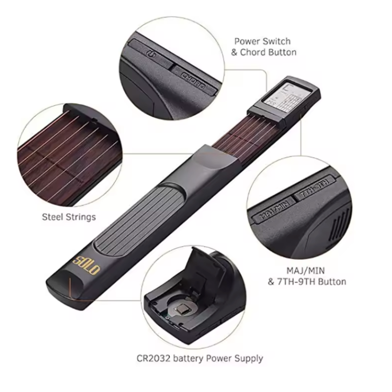 Portable guitar neck for practicing anywhere 