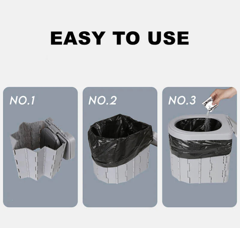 Portable folding toilets 