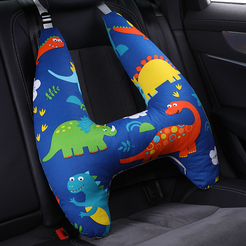 Child travel pillow with secure support 