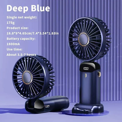Μικρός ισχυρός ανεμιστήρας με έξυπνη οθόνη LED 