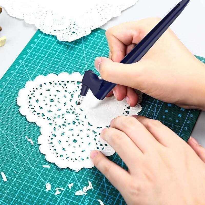 Handwerkliches Schneidwerkzeug mit 360° drehbarer Klinge 