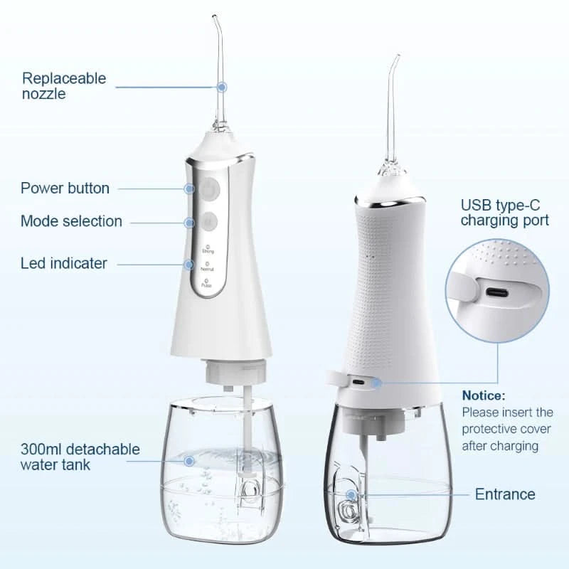 Hydropulse recarregável para cuidados dentários 