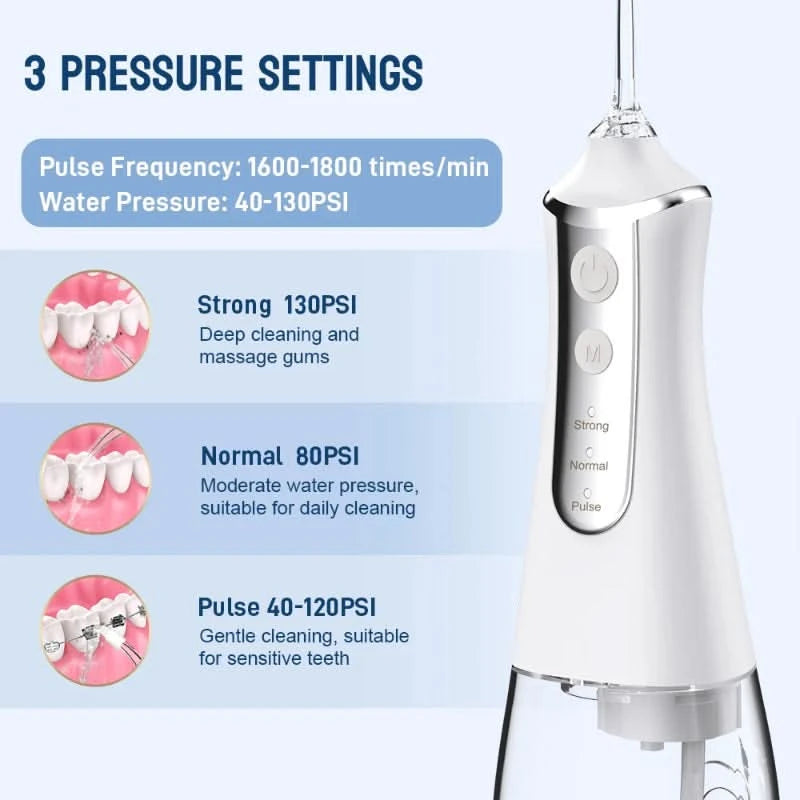 Hydropulse recarregável para cuidados dentários 