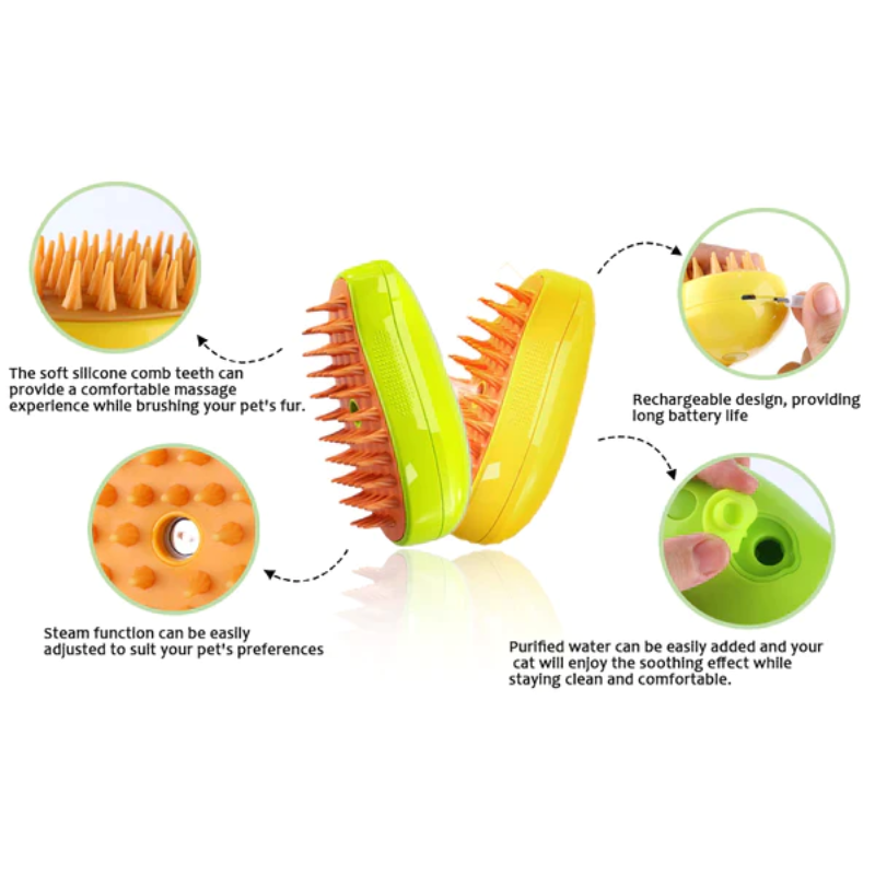 Multifunctional steam brush for perfect grooming of your pet 