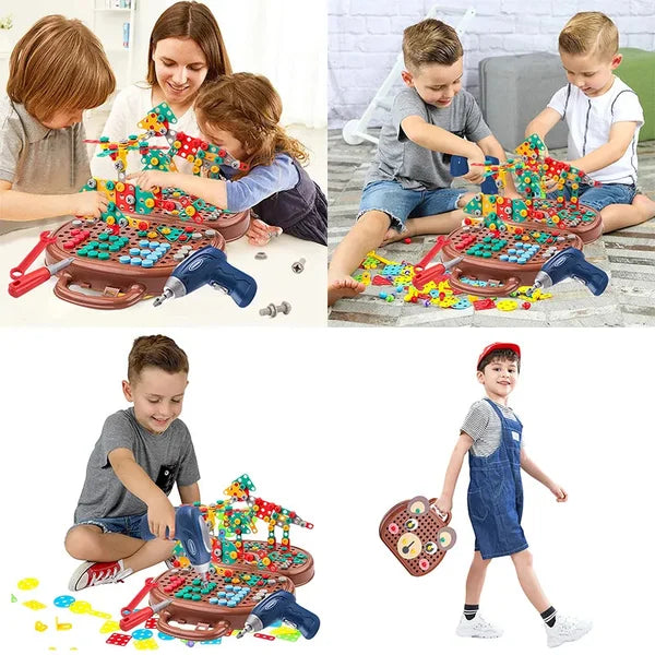 Joc de construcție educativ cu bormașină inclusă 