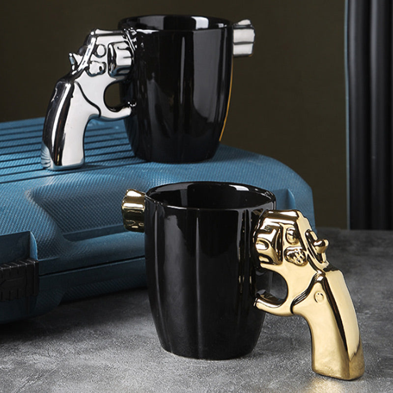 Ultra original design mug with a gun handle 