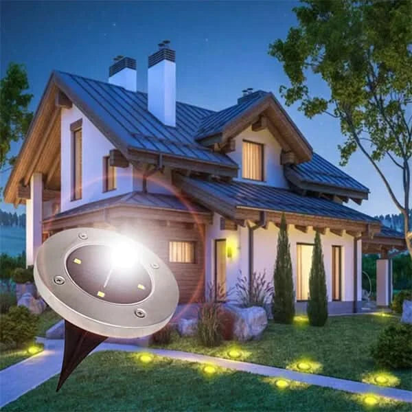Decorative solar lamp for outdoor walkways (x4) 